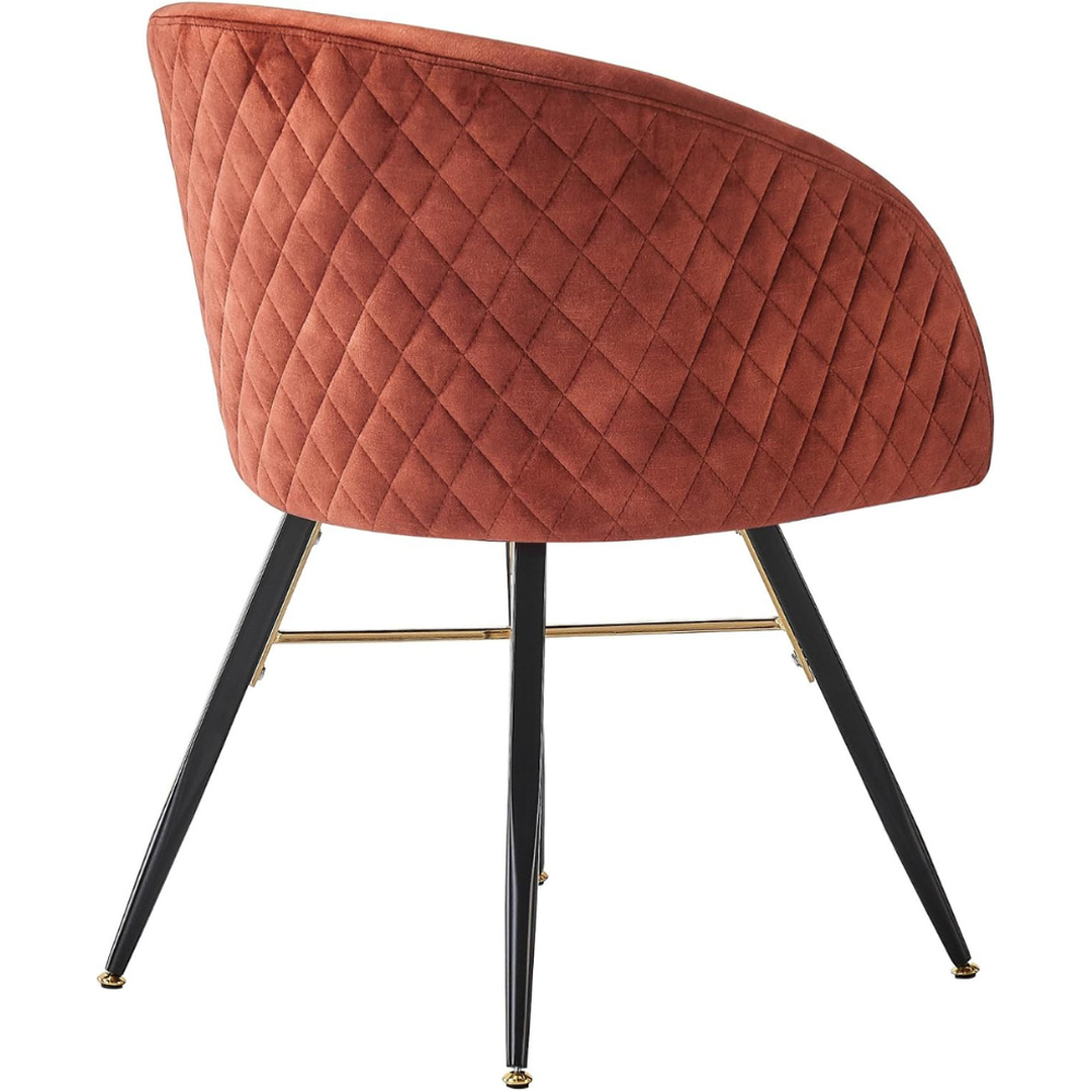 Life Interiors Vittorio Red Velvet Upholstered Dining Chair Set of 4 Image 2