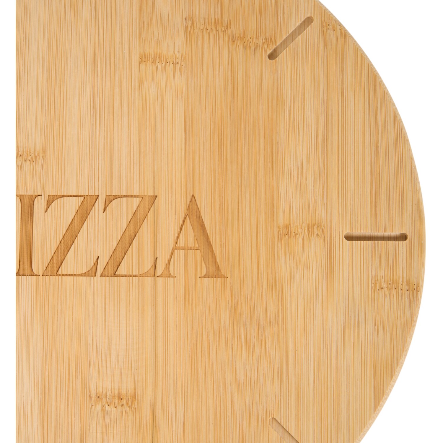 Large Round Bamboo Pizza Board Natural Image 3