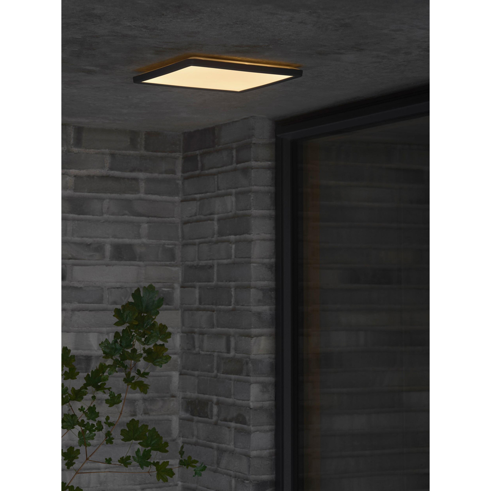 Nordlux Oja 29 Black Outdoor Square Flush Mount Ceiling light Image 2
