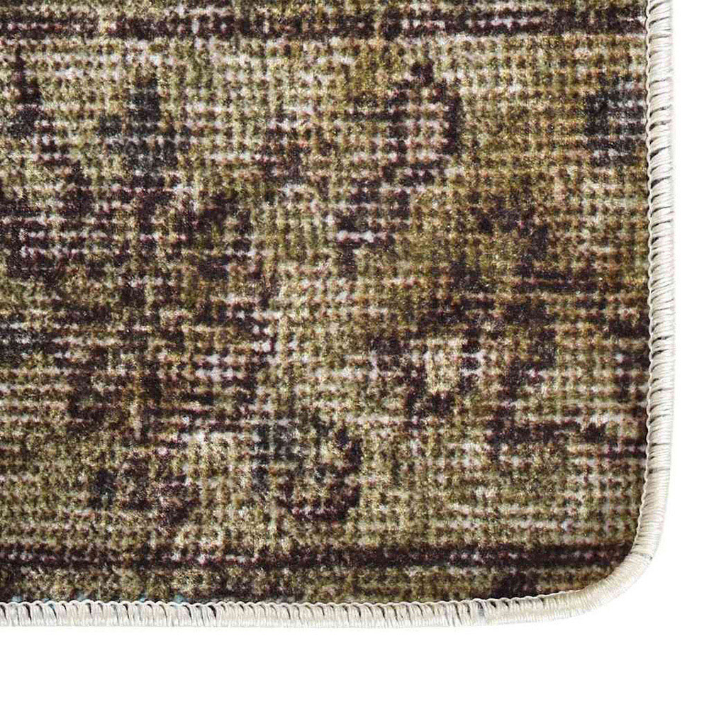 Walplus Multicolour Soft Velvet Washable Patchwork Rug 150 x 230cm Image 5