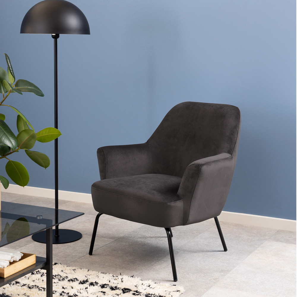 Furniture To Go Melissa Dark Grey Lounge Chair Image 5