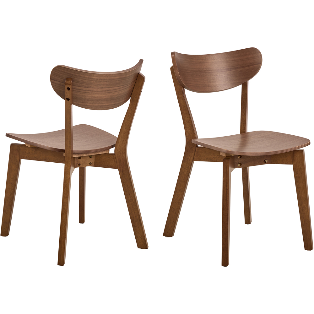 Furniture To Go Roxby Walnut 4 Seater Round Dining Set Image 7