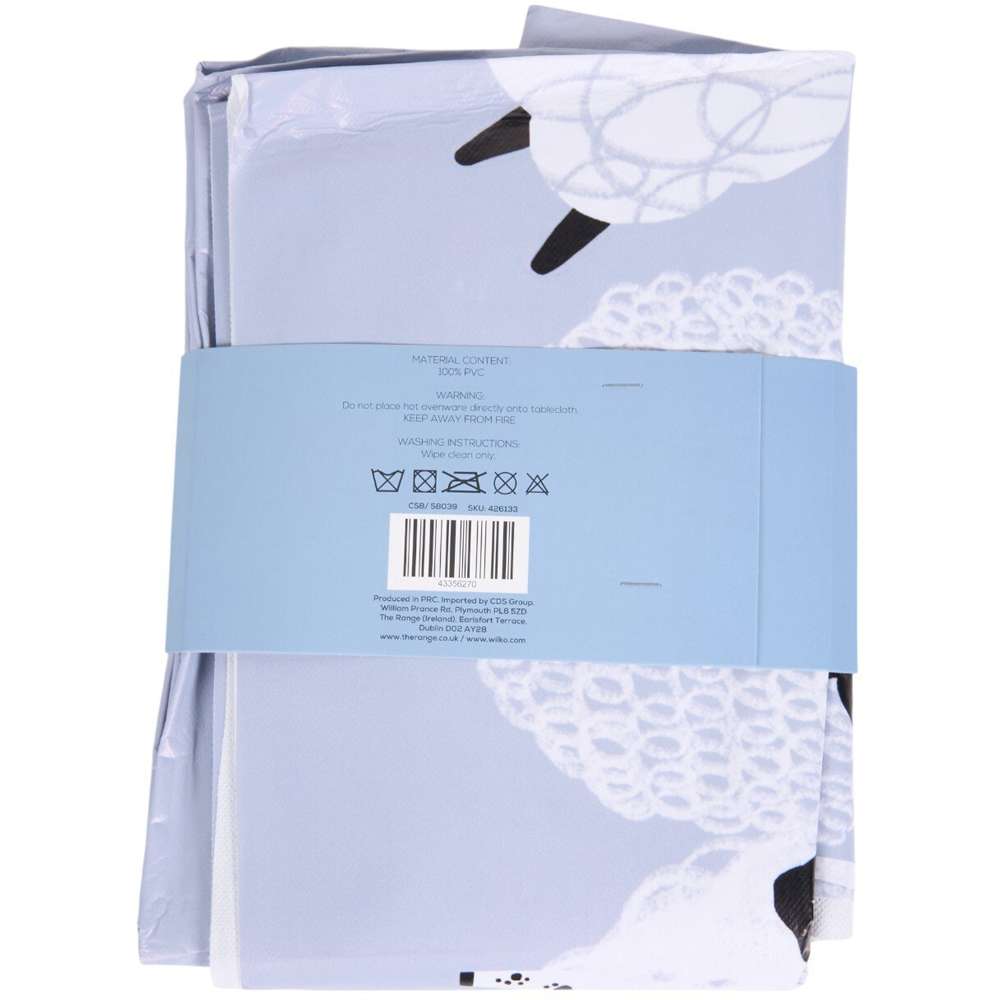 Highland Flock Wipe Clean Tablecloth Blue Image 2