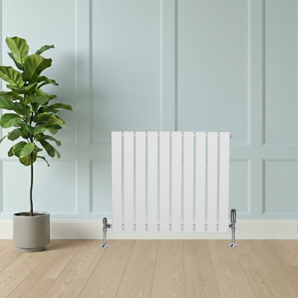 MonsterShop 2168 BTU White Flat Single Column Radiator 600 x 700mm Image 2