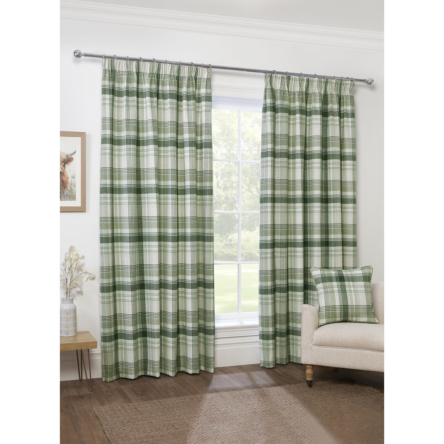 Henderson Thermal Curtain - Green / 229cm Image 2