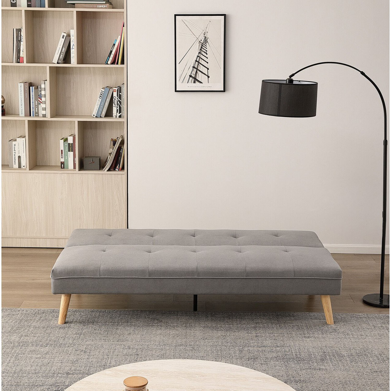 Monty 2 Seater Grey Sofa Bed Image 4