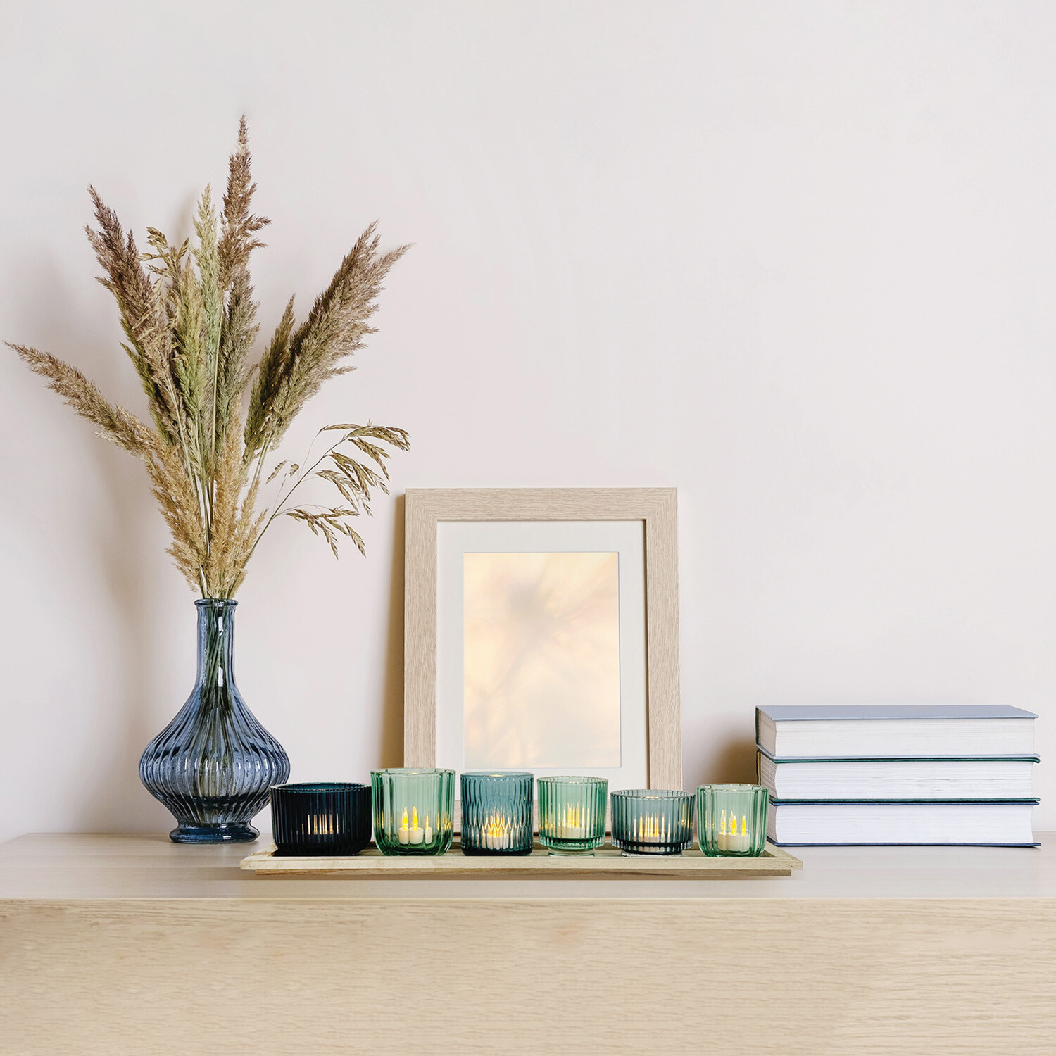 Blue Mari Candle Tray - Blue Image 6