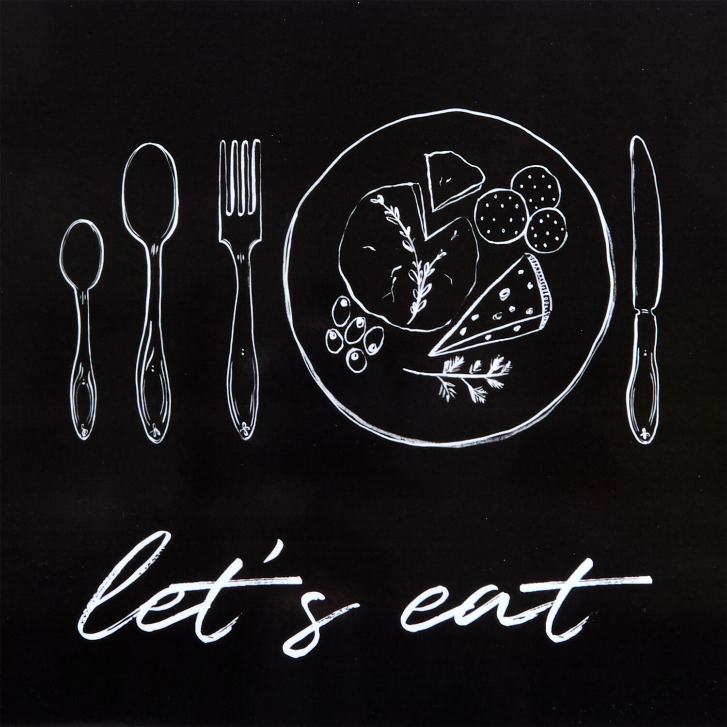 Lets Eat Premium Rectangular Tray Image 3