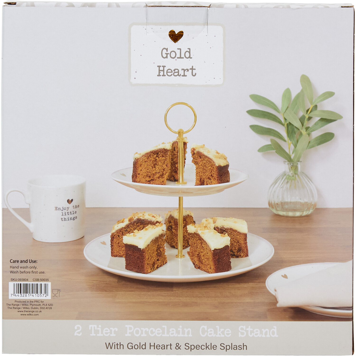 Gold Heart 2 Tier Cake Stand Image 4