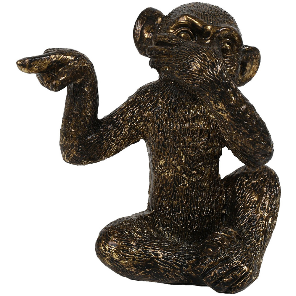 Set of 3 Monkey Ornaments - Brass Image 4