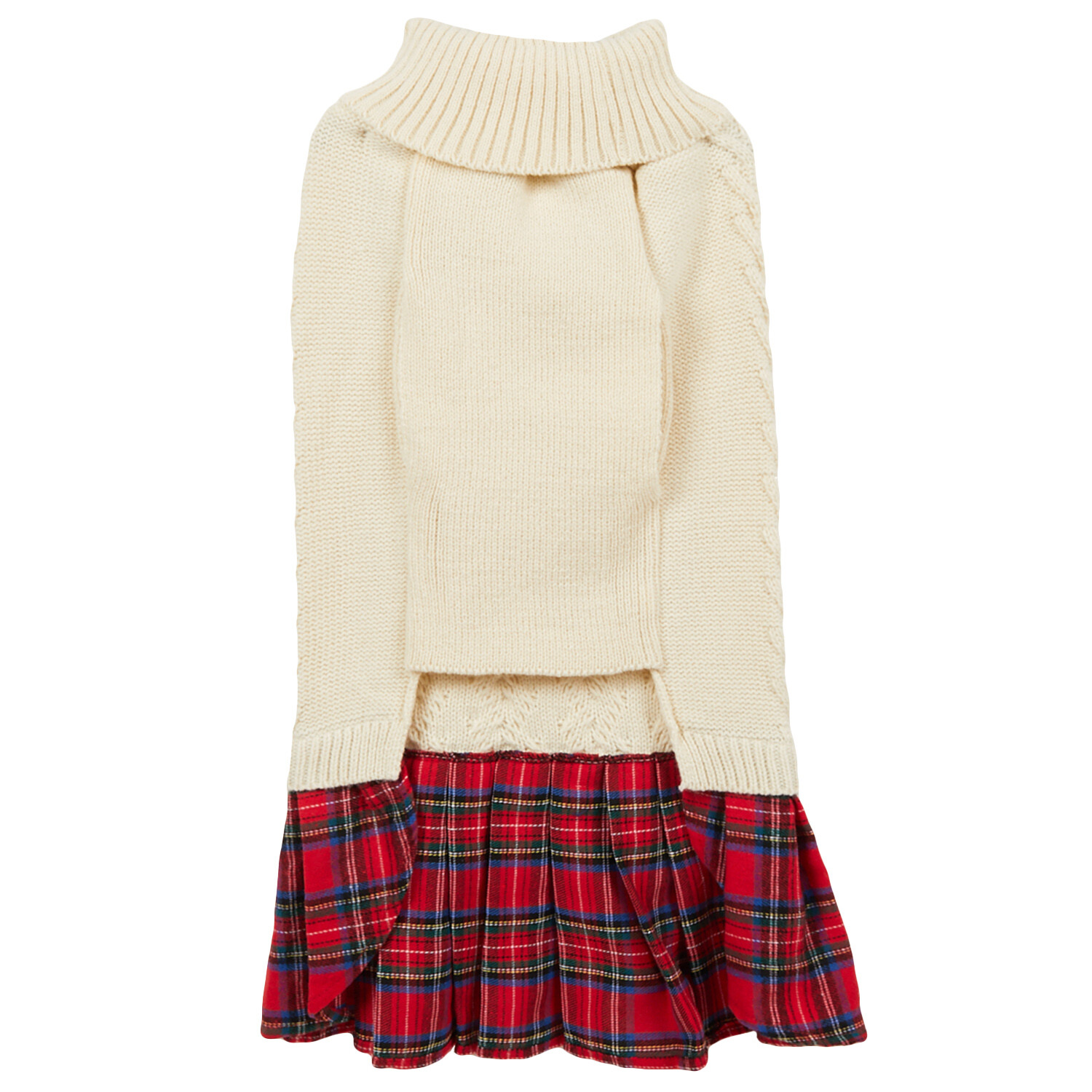 Winter Jumper Pet Dress - Cream / Extra Large Image 2
