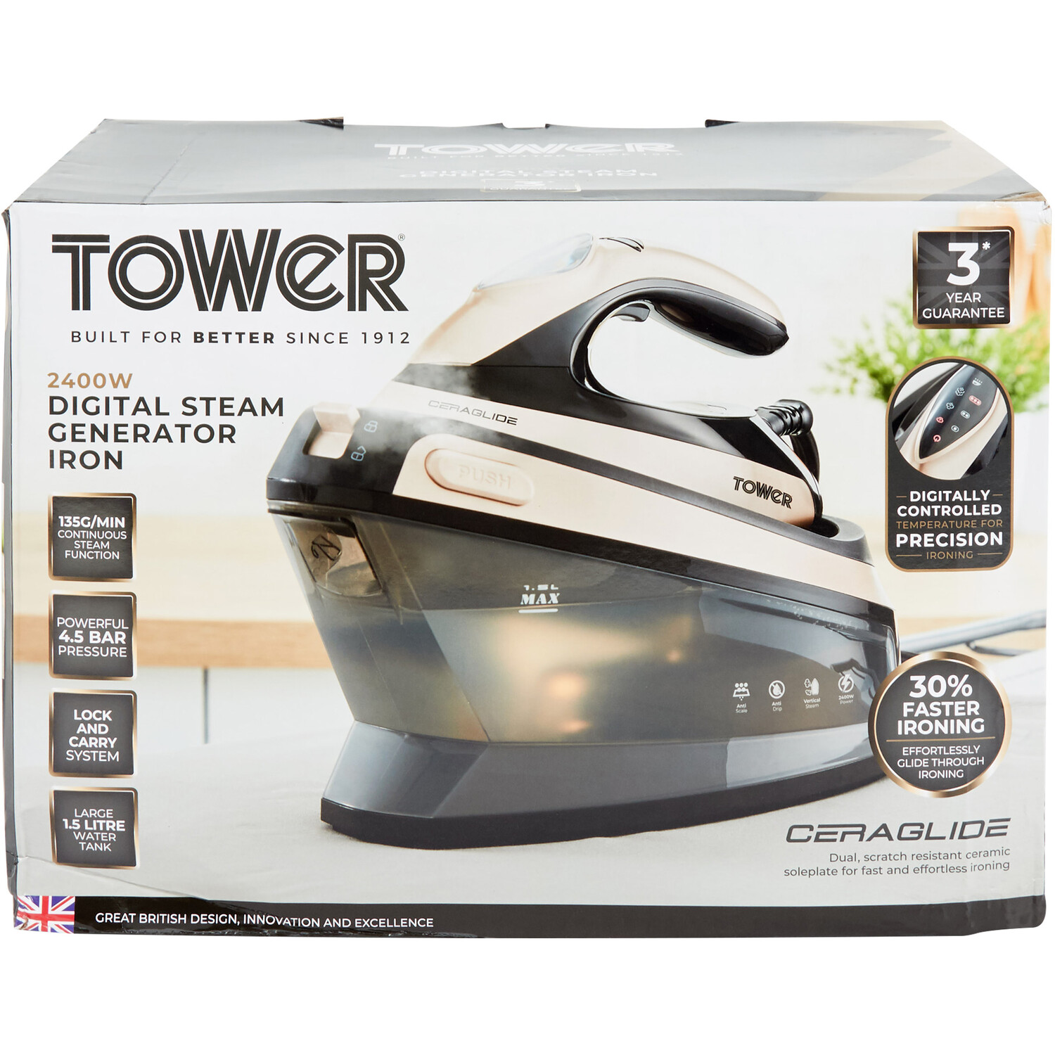 Tower CeraGlide Digital Steam Generator Iron Image 2