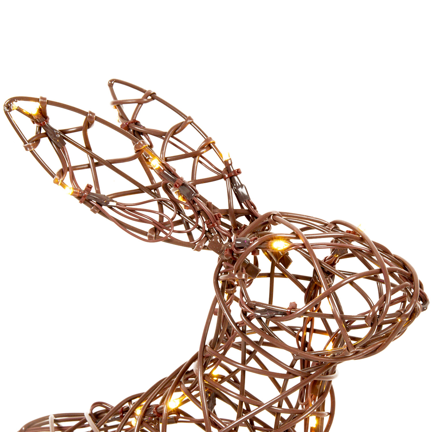 Solar Rattan Effect Bunny - Brown Image 2