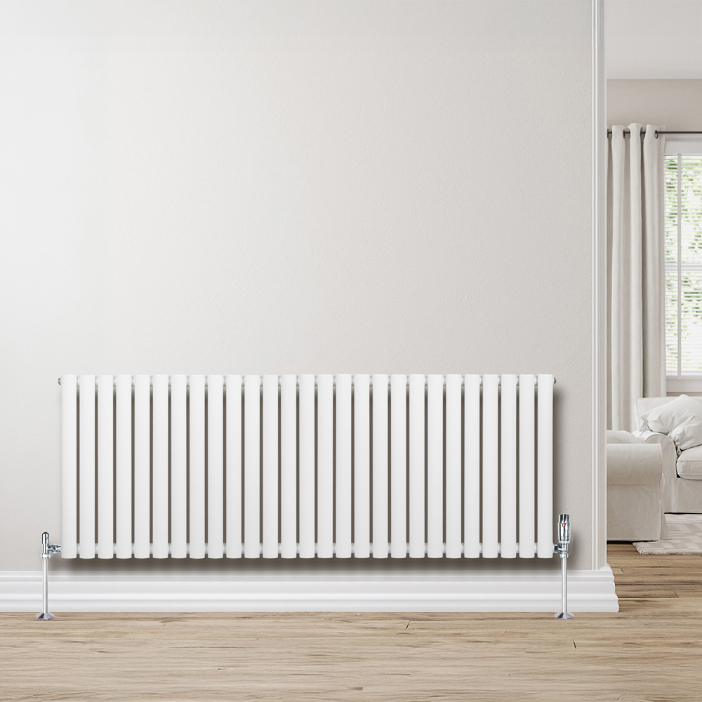 MonsterShop 5260 BTU White Oval Single Column Radiator 600 x 1620mm Image 2