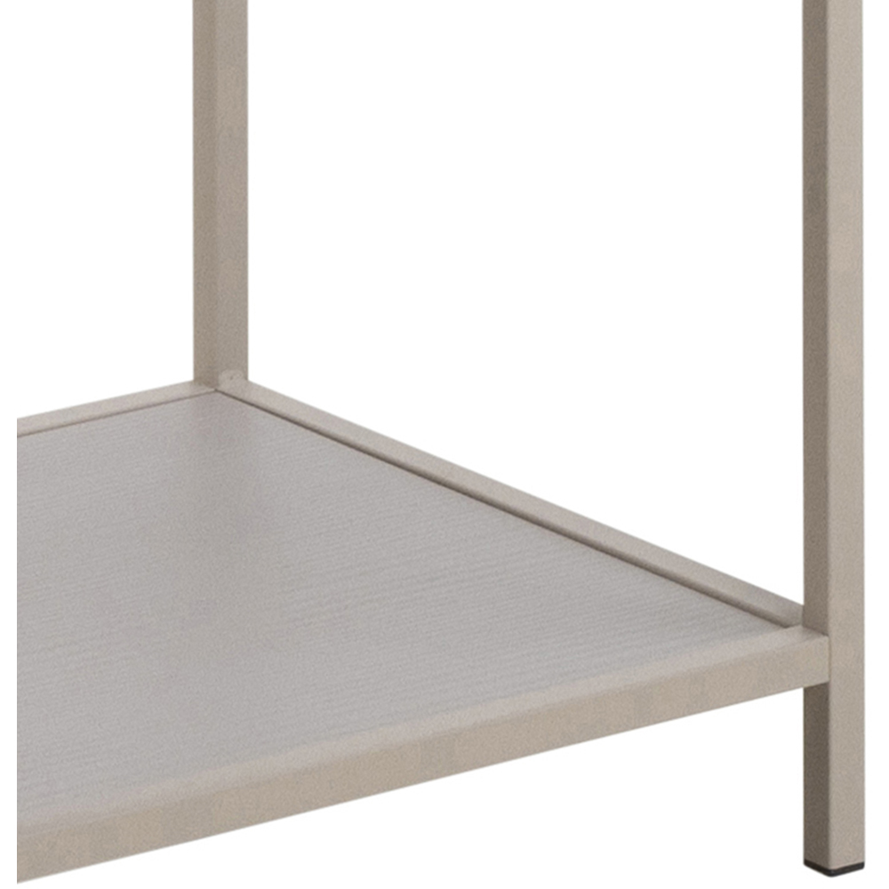 Florence Seaford 2 Drawer 4 Shelf Tall Grey Metal Bookcase Image 6