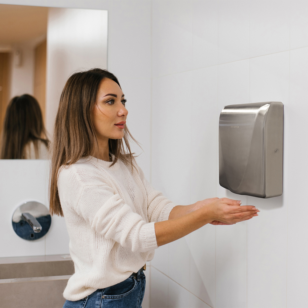 Bremmer Brushed Steel Blade Hand Dryer 1500W Image 7