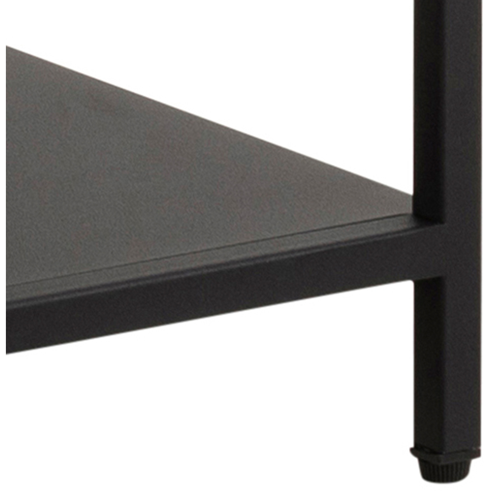 Furniture To Go Newcastle Matt Black 3 Shelf Asymmetrical Bookcase Image 7