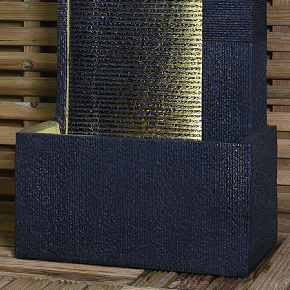 Textured Ripple Wall Water Feature - Grey Image 4