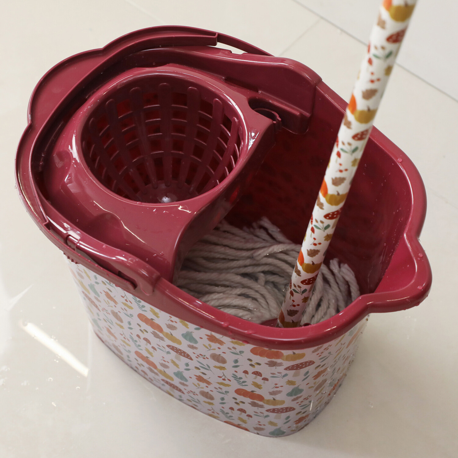 Autumn Pumpkin Cotton Mop Cream and Brown Image 4