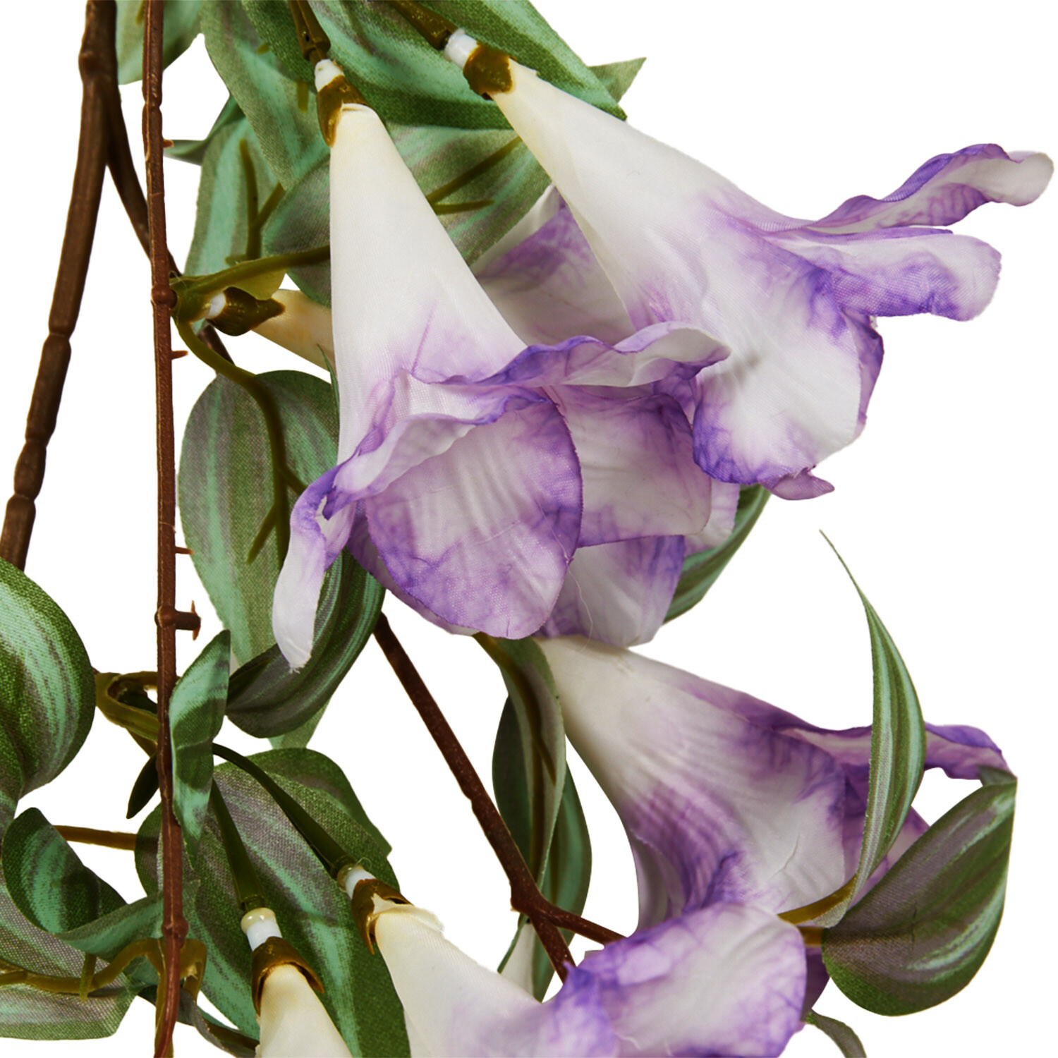 Morning Glory Garland - Green and Purple Image 4