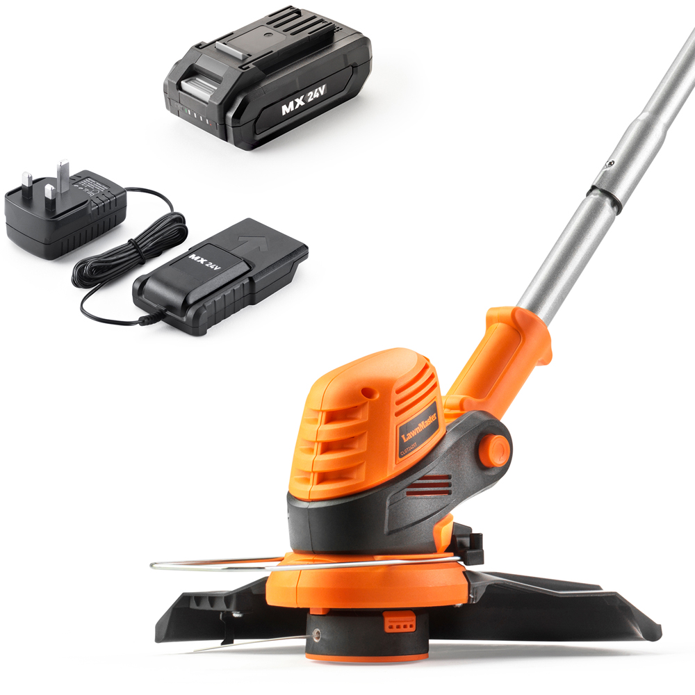 LawnMaster MX CLGT2425T-01 24V Cordless Grass Trimmer with Battery and Charger 25cm Image 3