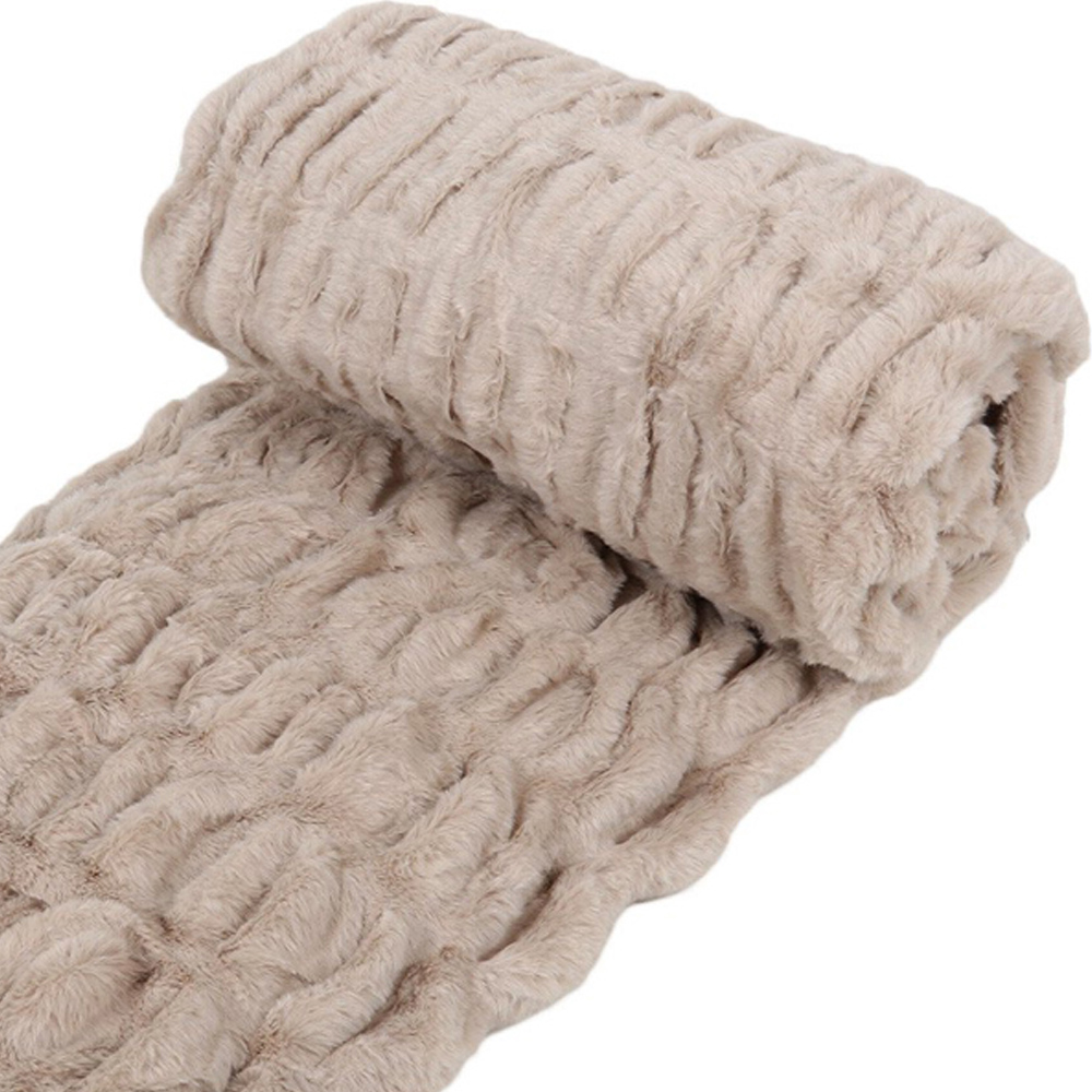 Divante Mink Seersucker Faux Fur Throw 127 x 152cm Image 5