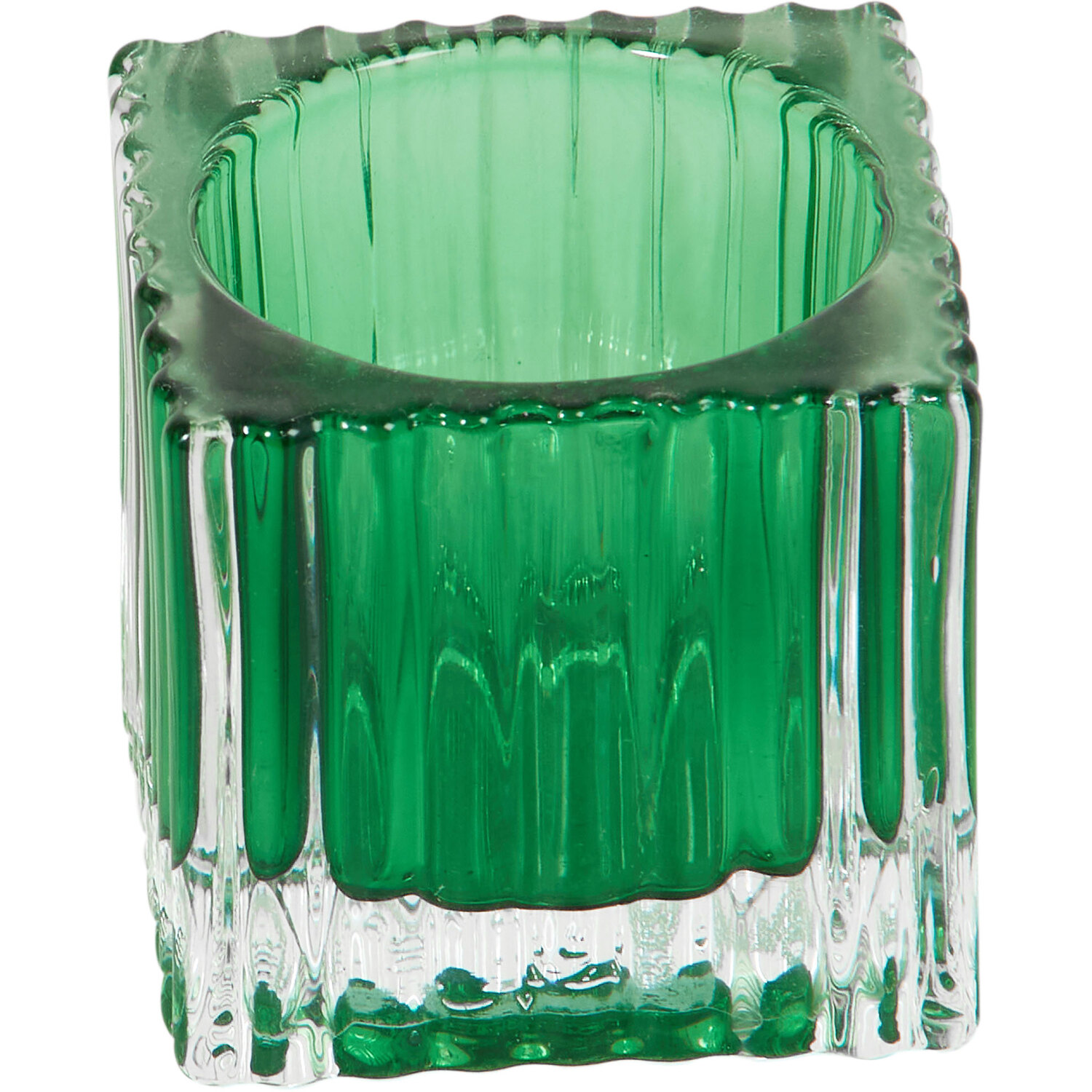 Christmas Ribbed Cube Tealight Holder Image 5