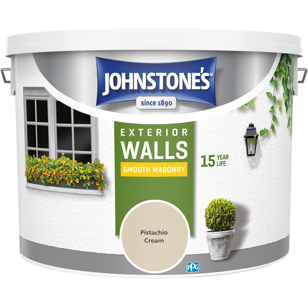 Johnstone's Smooth Masonry Pistachio Cream 10L Image 2