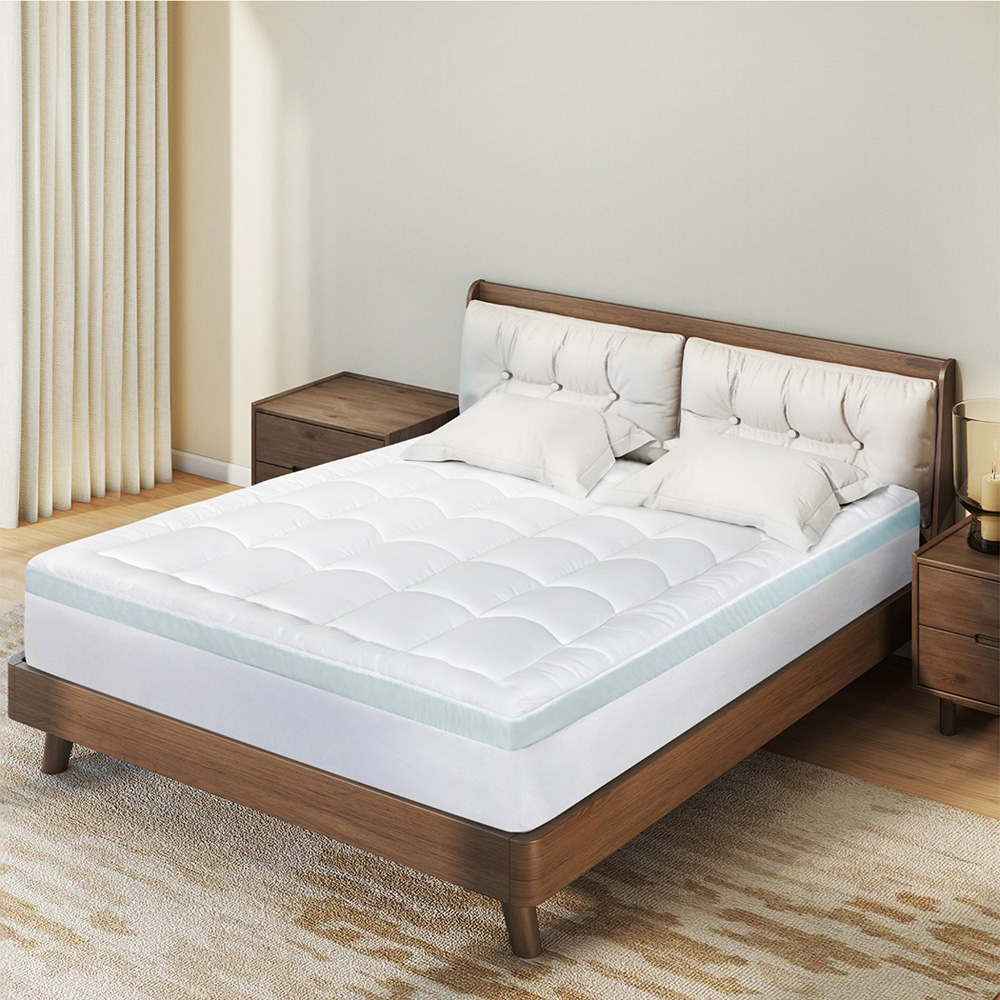Lavio King Size Cooling Gel Memory Foam Quilted Mattress Protector Image 3