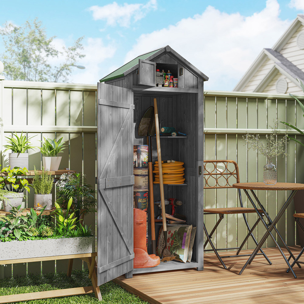 Outsunny 3 Shelve Tool House Shed Image 2