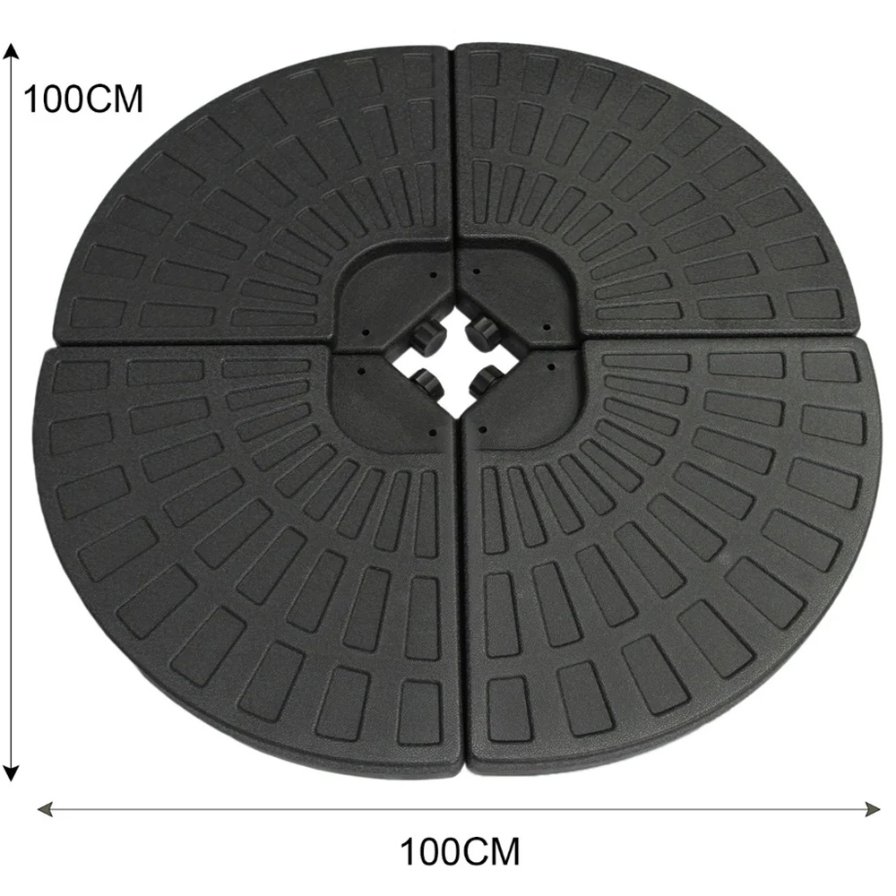 MonsterShop Black Fan Shaped Cantilever Parasol Base Image 6