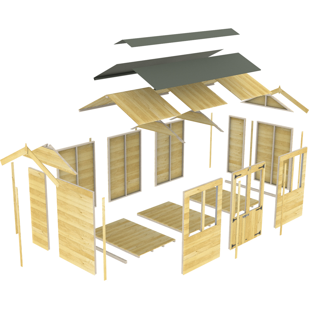 DIY Sheds 18 x 4ft Tongue and Groove Timber Apex Summerhouse Image 3
