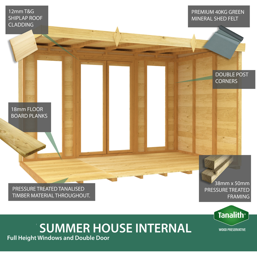 DIY Sheds 14 x 4ft Tongue and Groove Timber Apex Summerhouse Image 5