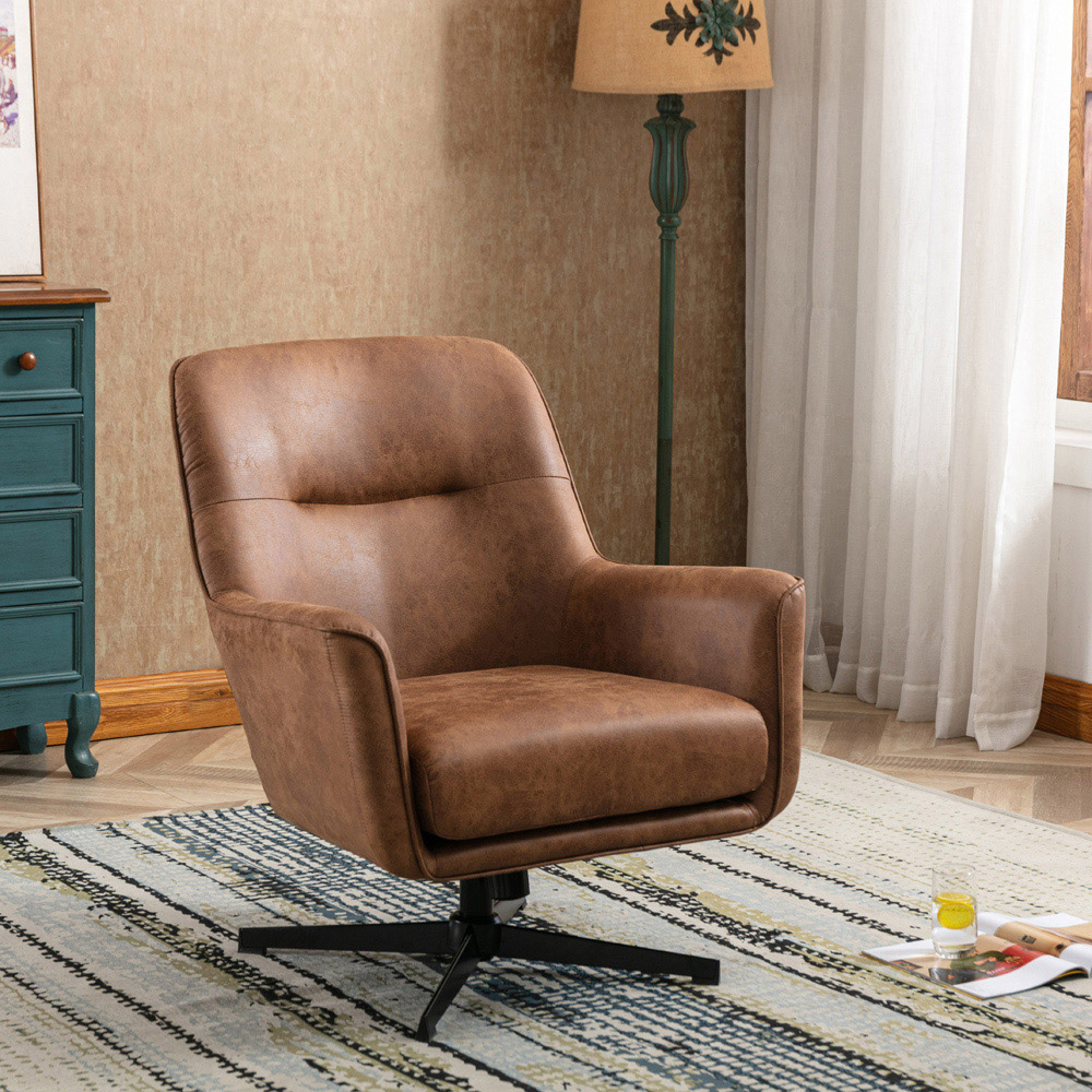Galway Saddle Tan Swivel Chair Image 5