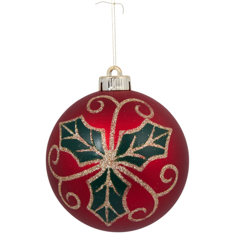 Pack of 6 Sleigh Bells Ring Baubles Red Image 7