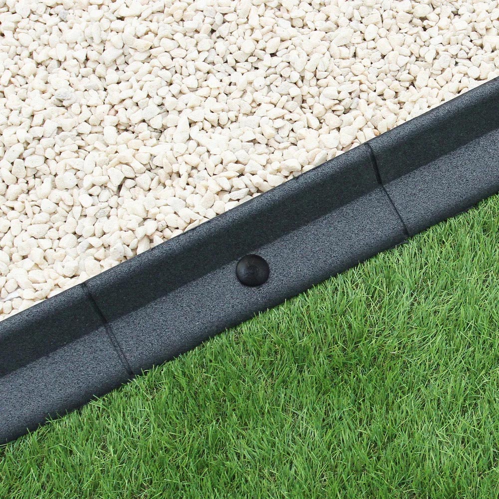 MonsterShop Grey 4ft 18 Pack Flexible Lawn Edging Image 4