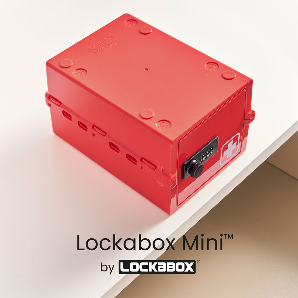 Lockabox 3L Medi Red Lockable Mini Storage Box Image 2