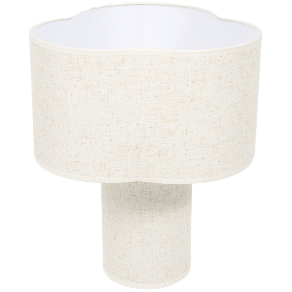 Linen Table Lamp Beige Image 4