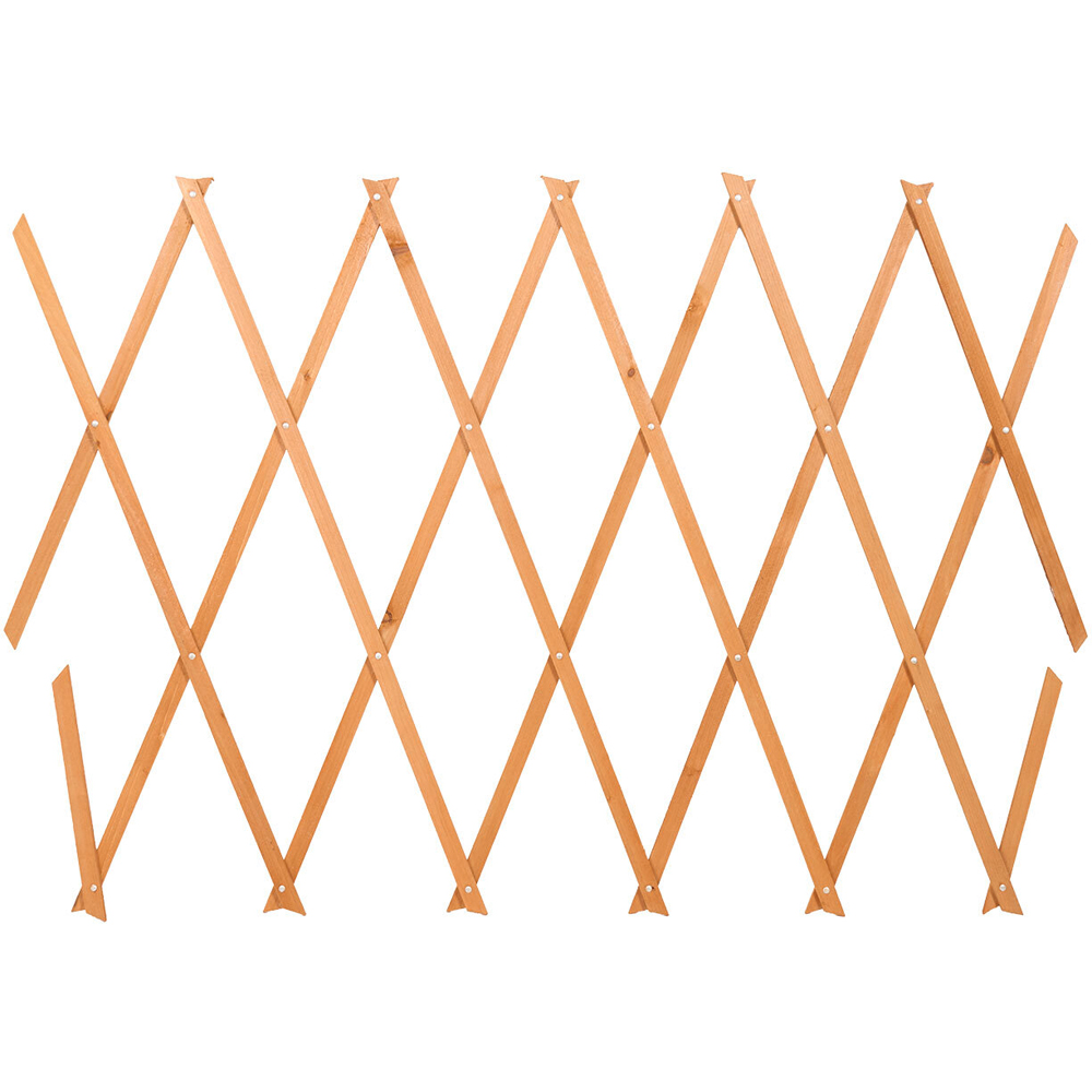 Expanding Wooden Garden Trellis Tan 180 x 60cm Image 4