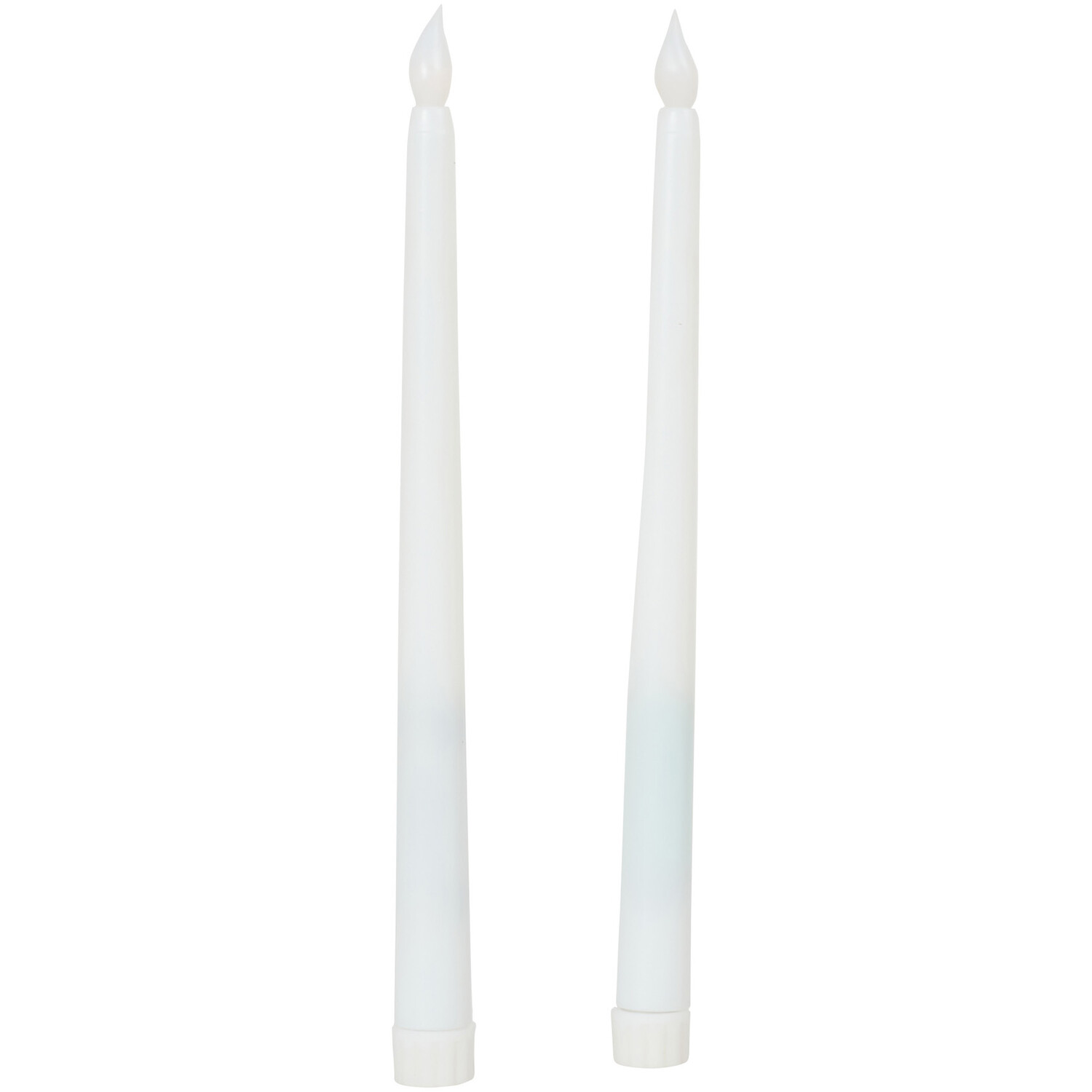 Jonas & James Set of 2 LED Taper Candles - White Image 3
