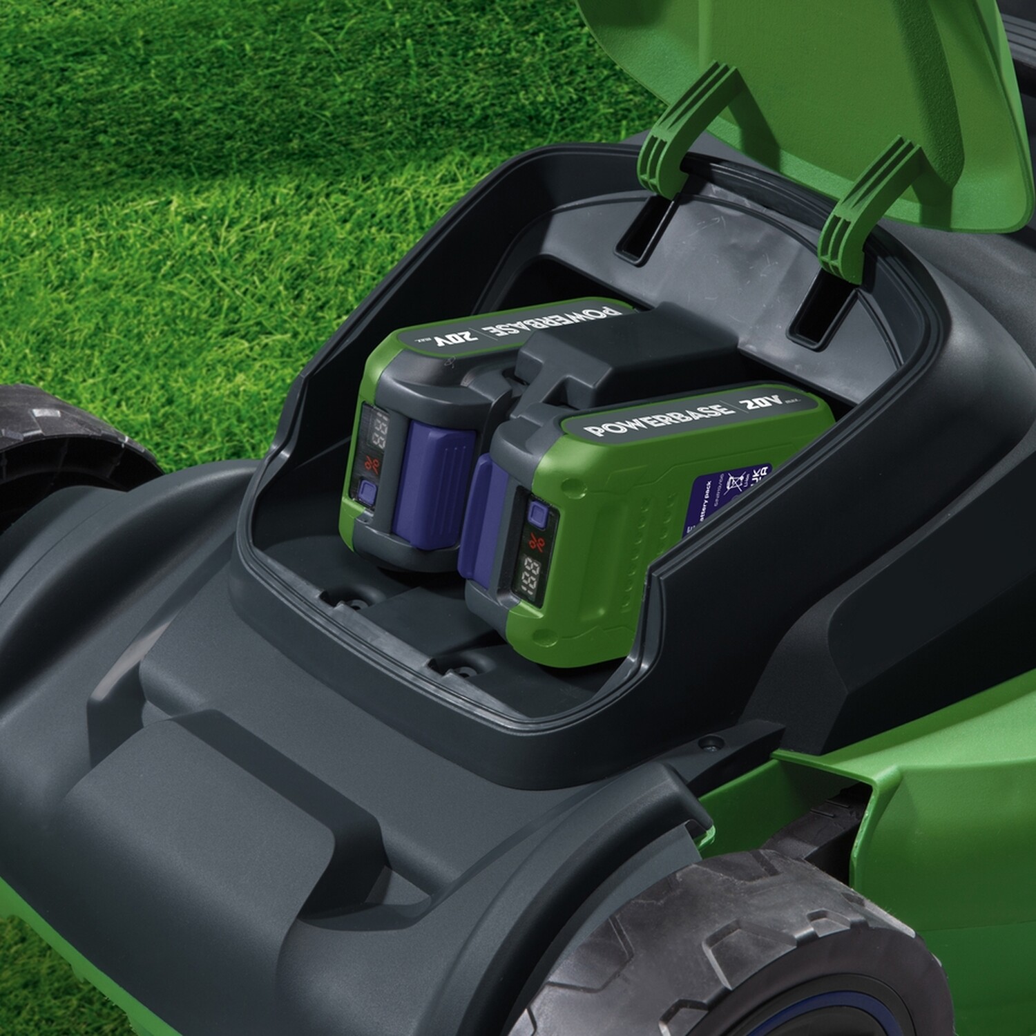 Powerbase 40cm 40V Cordless Lawn Mower - Green Image 4