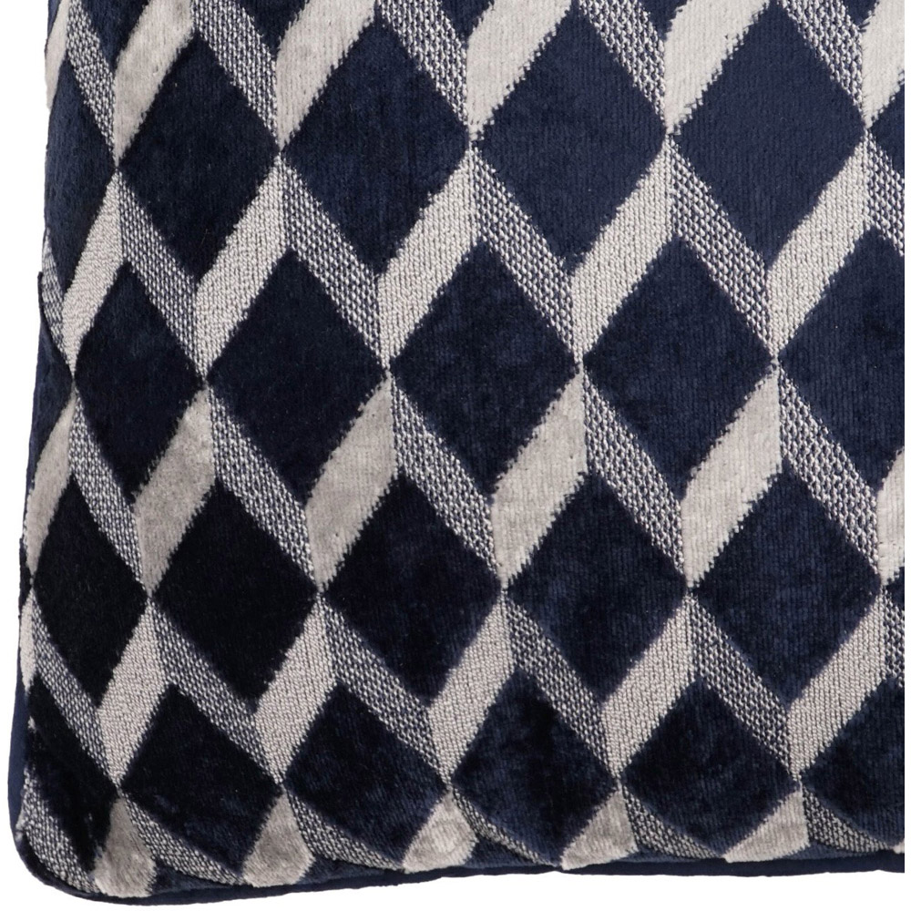 Divante Colorado Navy Geo Velvet Cushion 43 x 43cm Image 3