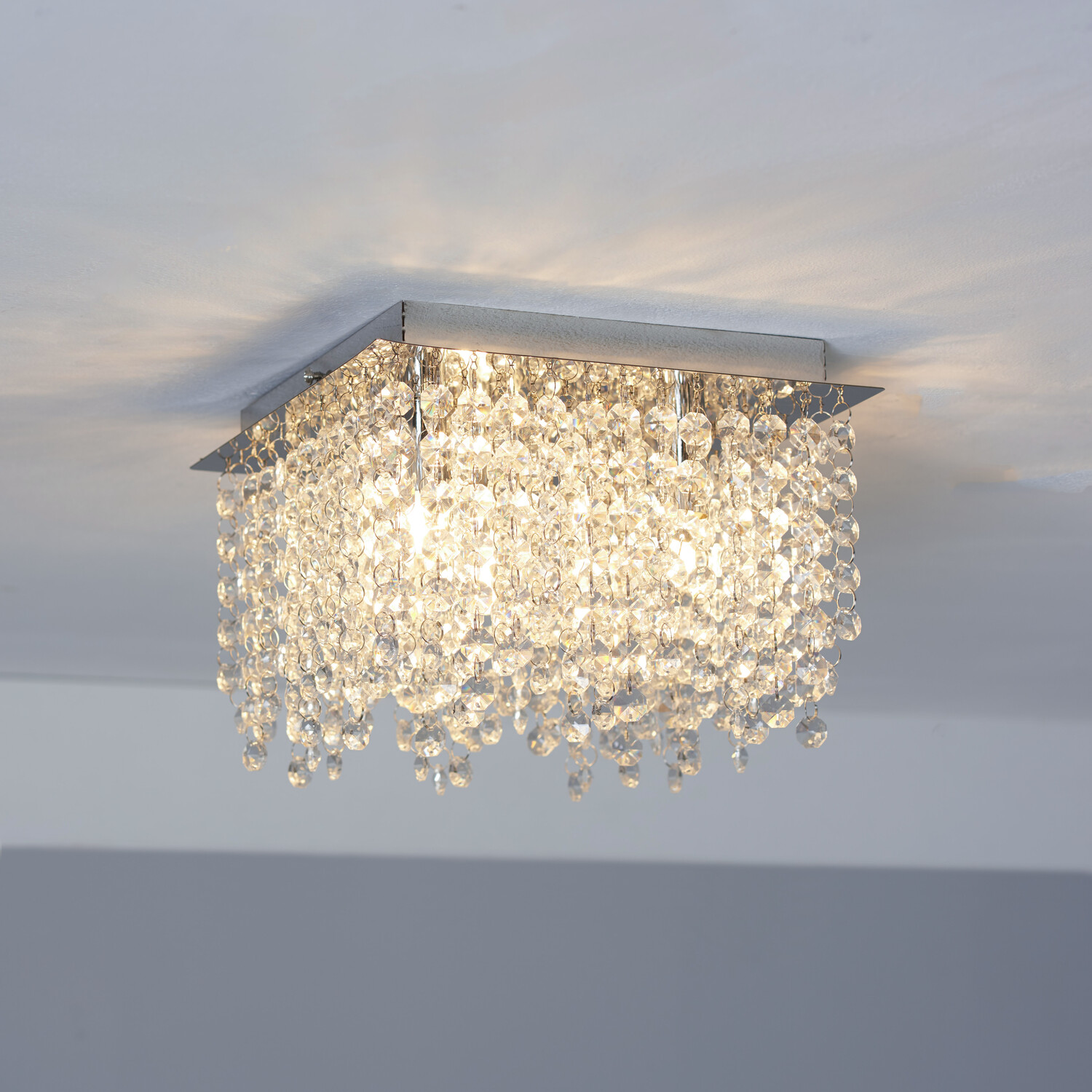 Bronwen Silver 4 Light Flush Fitting Ceiling Light Image 3