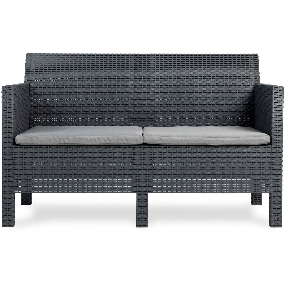 Matilde Conversation 4 Seater Black Rattan Patio Lounge Set Image 6
