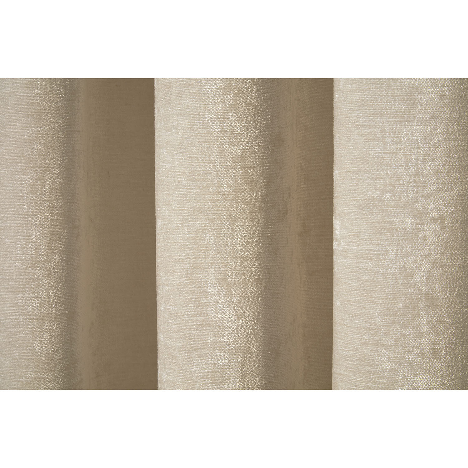Chenille Taped Curtains - Natural / 229cm Image 4