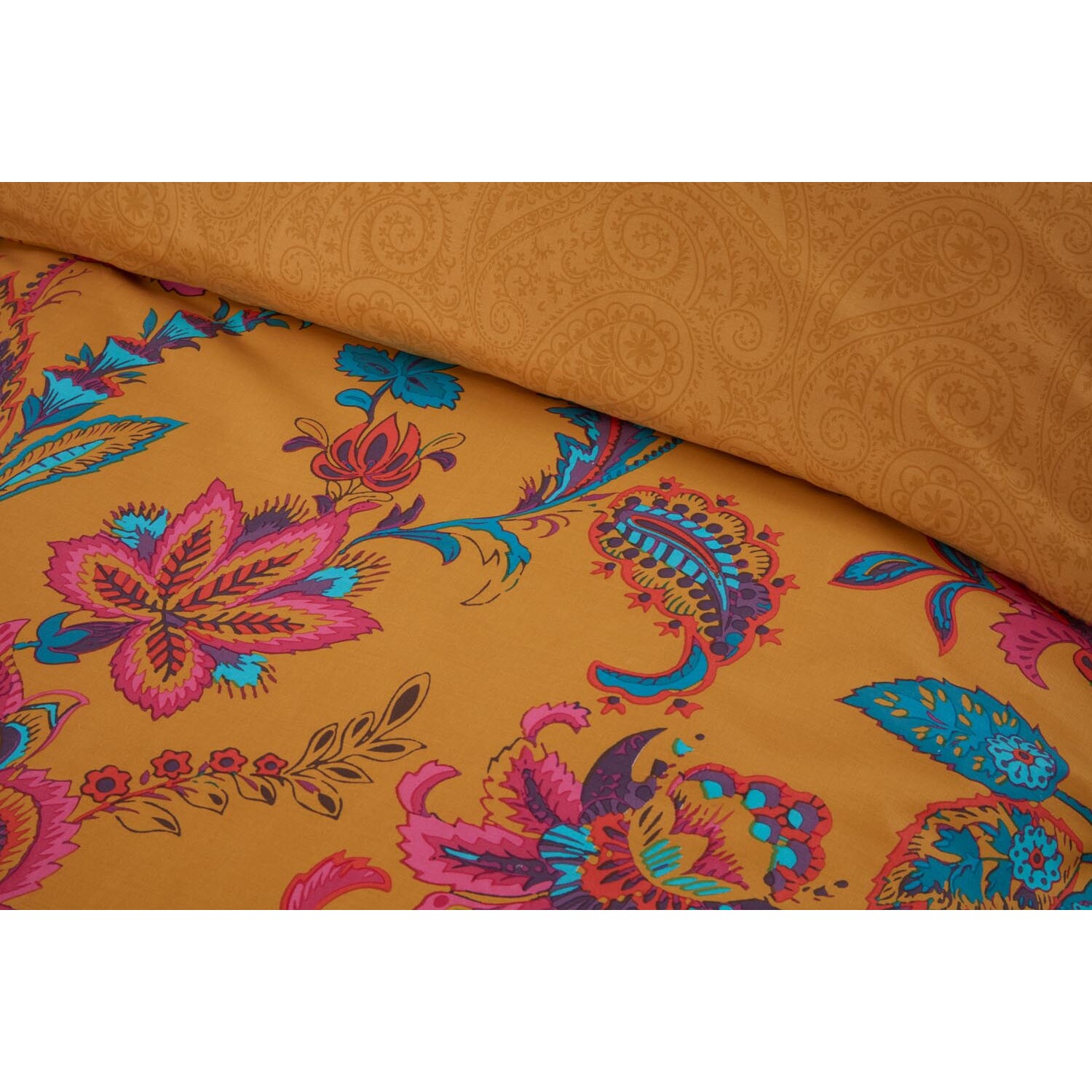Divante Safia Duvet Cover and Pillowcase Set - Ochre / Double Image 4