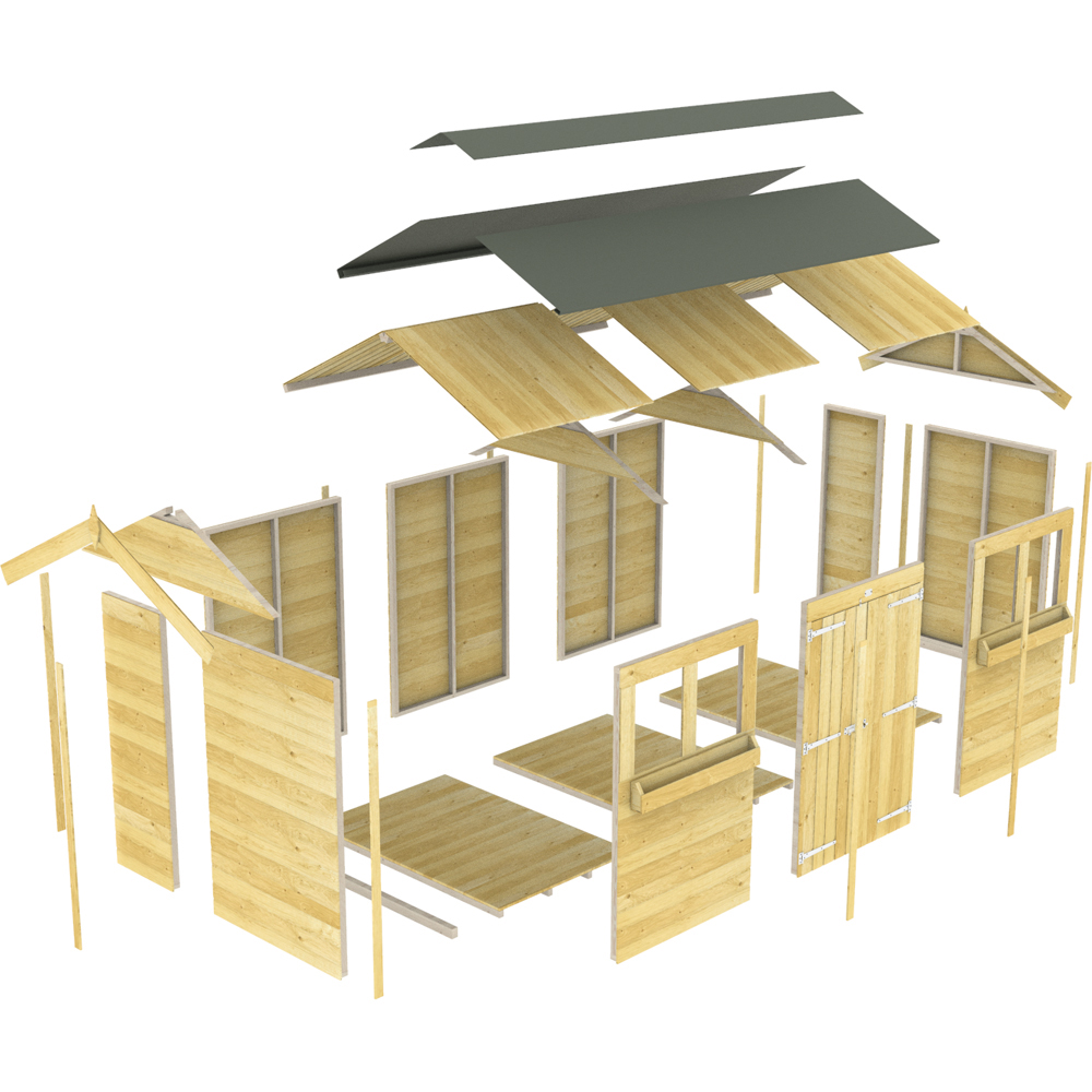 DIY Sheds 8 x 5ft Tongue and Groove Timber Apex Summer Garden Shed Image 3