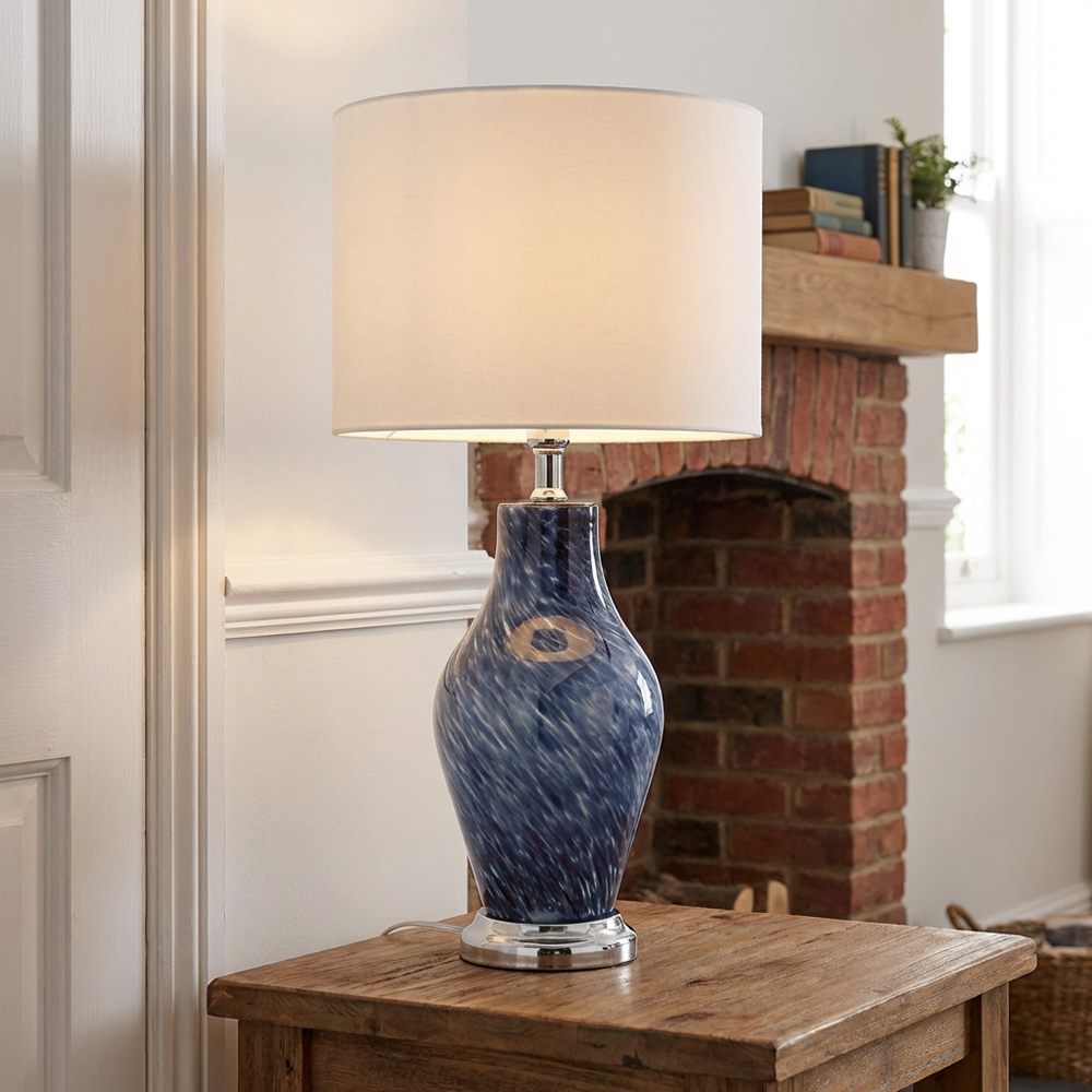 Adira Blue Table Lamp Image 3