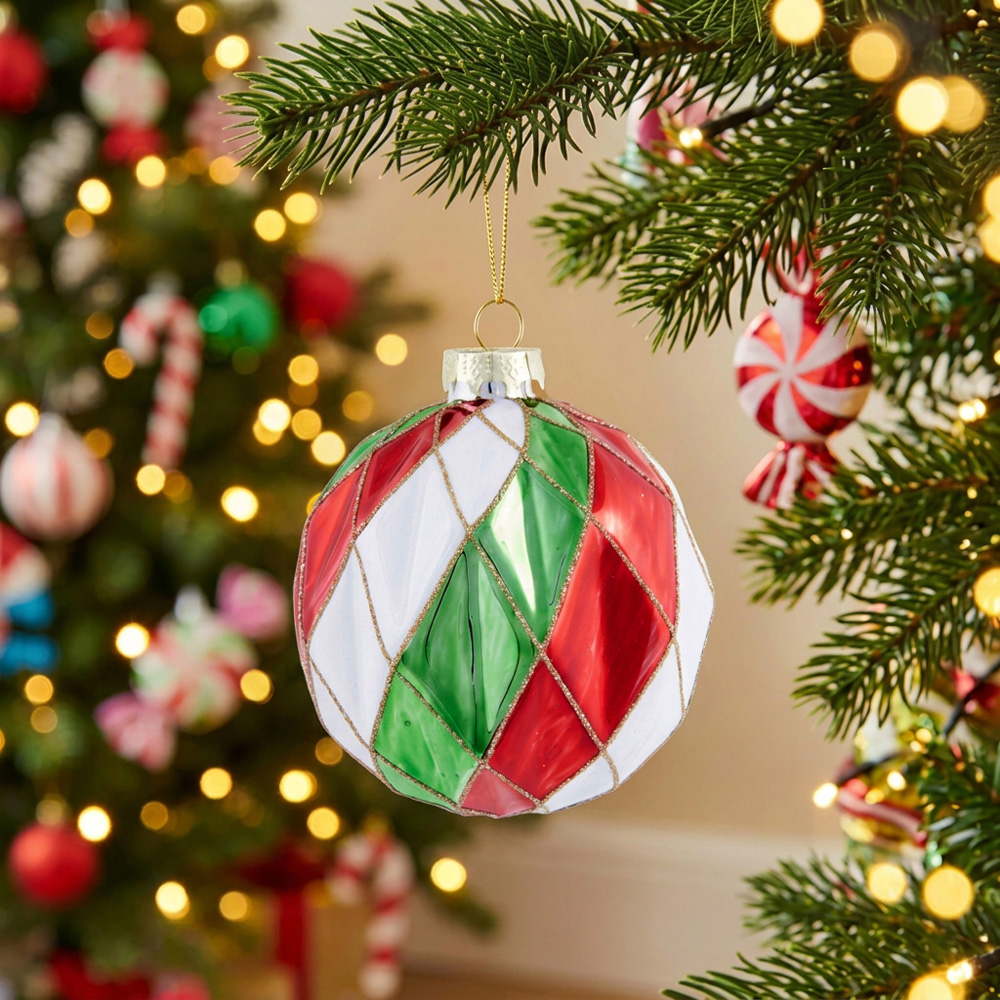 Geometric Peppermint Bauble Image 3