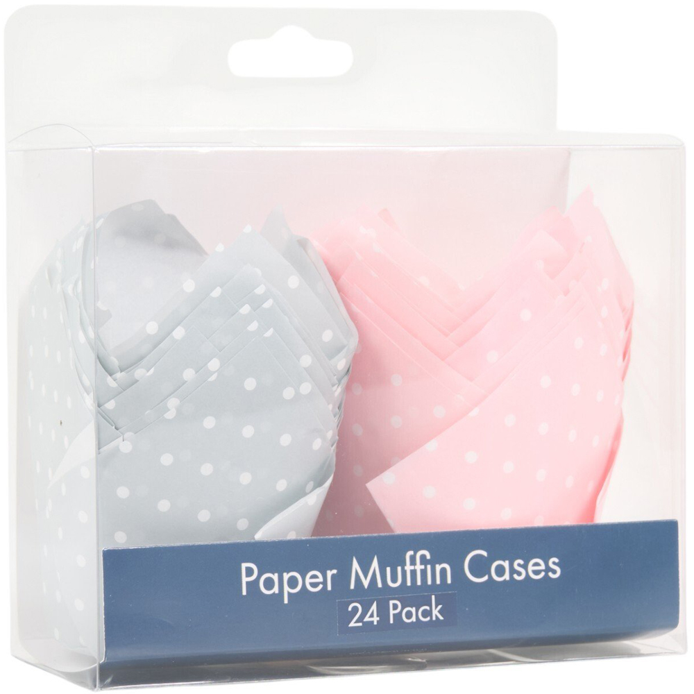 Pack of 24 Pink and Sage Muffin Cases Image 2